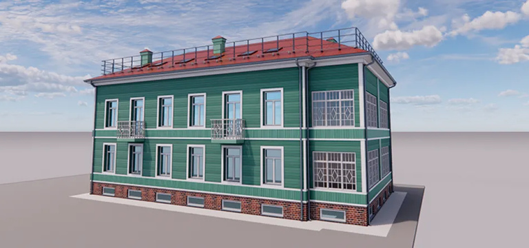 Воссоздание исторического жилого здания в Павловске